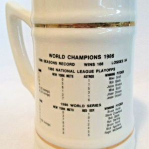 New York Mets World Series Champions 1986 Collectible Stein/Mug 25th