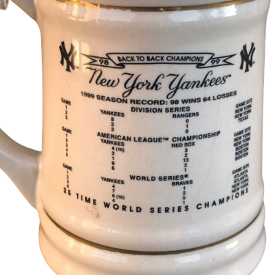 1999 New York Yankees World Series Champions Stein Collectible Tankard Mug