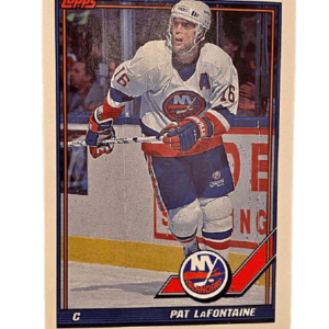 91 Topps Hockey Pat LaFontaine Promo Card