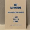 91 Topps Hockey Pat LaFontaine Promo Card