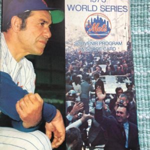 1973 WORLD SERIES PROGRAM OAKLAND A'S NEW YORK METS MLB BASEBALL