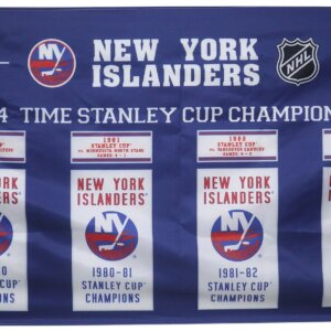 New York Islanders 4 Time Stanley Cup Champions Banner Flag