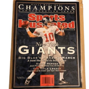 New York Giants Super Bowl XLVI Champions Sports Illustrated  Eli Manning magazine
