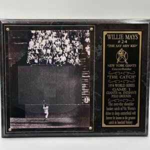 Willie Mays Plaque-famous catch