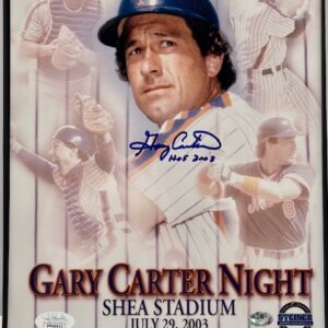 Gary Carter Autographed photo collage with HOF 2003 Inscription