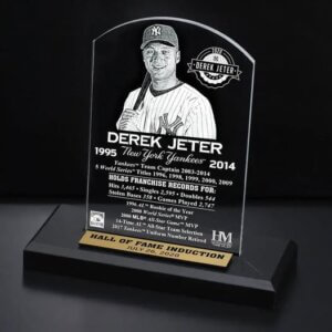 Derek Jeter Highland Mint Hall of Fame Induction Etched Plaque-