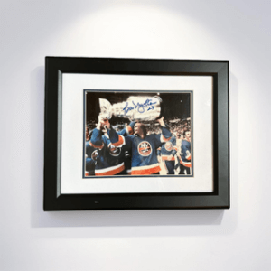 Bobby Nystrom Holding the Stanley Cup – Iconic New York Islanders Color Photograph