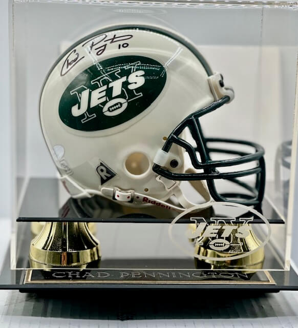 Chad Pennington Autographed New York Jets Riddell Authentic Mini Helmet'