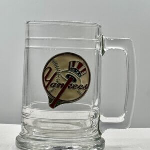 NY Yankees glass mug