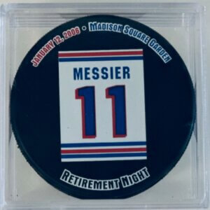 Messier NY Rangers Retirement Night Puck