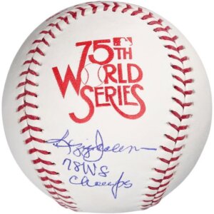 Autographed Reggie Jackson 1978 World Series Logo Baseball