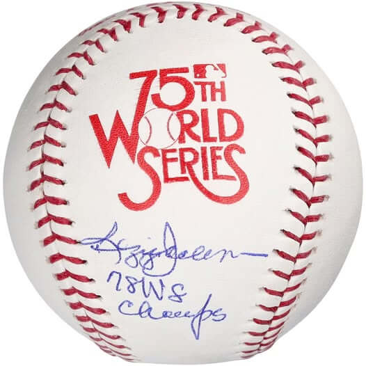 Autographed Reggie Jackson 1978 World Series Logo Baseball