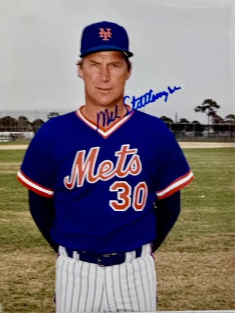Mel Stottlemyre Autographed New York Mets Photo