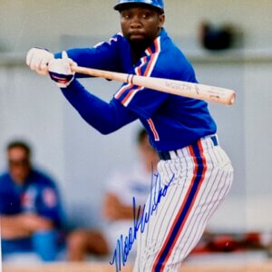 MOOKIE WILSON NEW YORK METS SIGNED 8x10 Photo