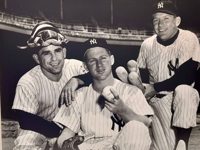 Yogi Berra Whitey Ford Mickey Mantle Photo
