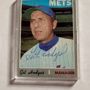 Gill Hodges Signed 1970 Topps Baseball Card