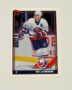 Pat LaFontaine Pre Production 1991 Topps Card