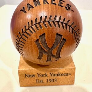 NY Yankees Cooperstown Collection Wooden Baseball