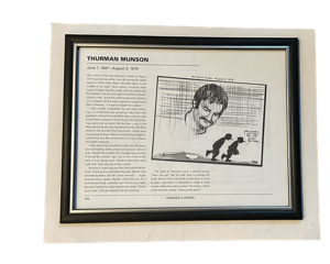 Bill Gallo “No Game Today” Print – Thurman Munson Memorial Art, Vintage New York Yankees Collectible