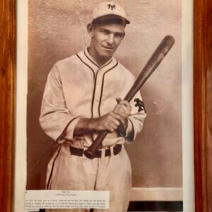 Mel Ott 1928 New York Giants Framed Photo