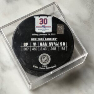 Henrik Lundqvist Rangers Retirement Night Puck