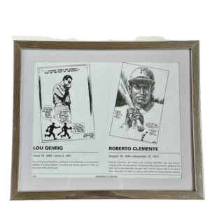 LOU Gehrig and Roberto Clemente Gallo Print Baseball Legends