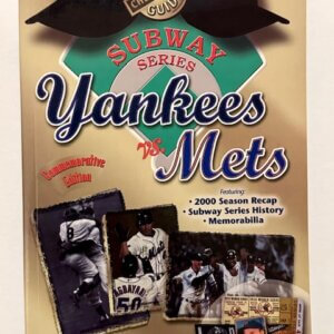 Front cover of “Yankees vs. Mets: 2000 Subway Series Commemorative Edition” book published by Checkerbee Publishing, featuring New York Yankees and New York Mets Subway Series history.