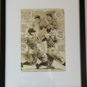 Print featuring Babe Ruth, Lou Gehrig, Mickey Mantle, and Roger Maris highlighting their New York Yankees home run achievements