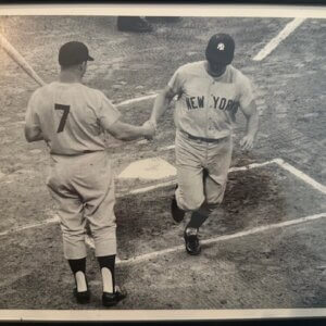 Roger Maris & Mickey Mantle Home Run Photo New York Yankees