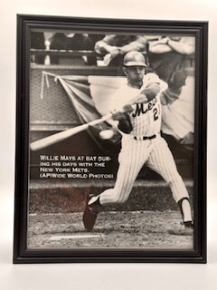 Willie Mays Batting as a New York Met-Rare Photo