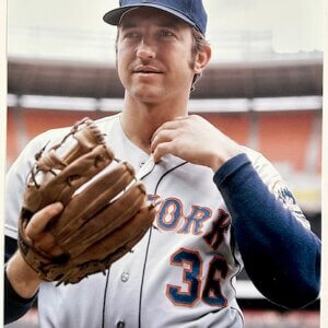 Jerry Koosman in New York Mets uniform wearing number 36 during game action