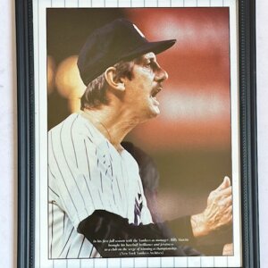 Billy Martin yelling in Yankees uniform during his first full season as manager, New York Yankees archive photo.