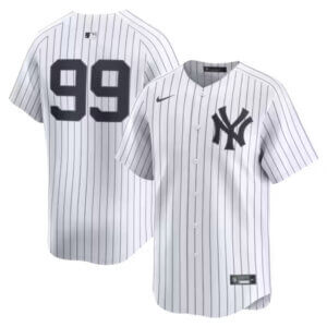 Back view of Aaron Judge Yankees Nike Home Limited Jersey showing bold No. 99